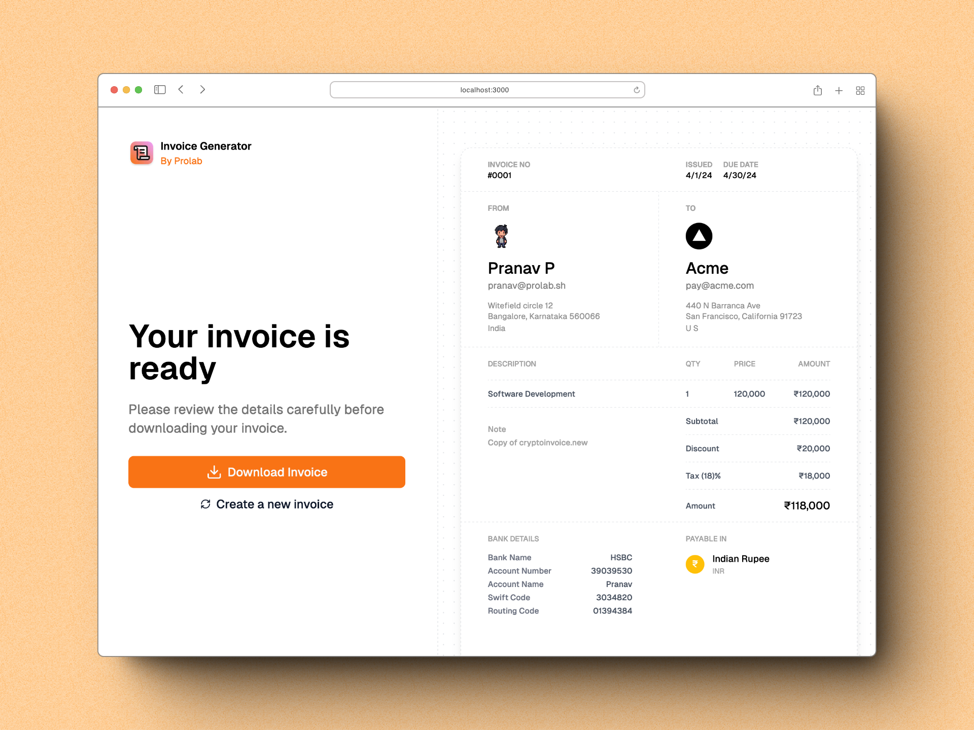 Invoice Generator