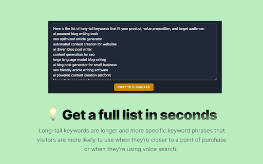 Long-tail Keyword Generator