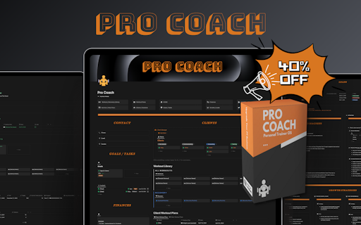 Pro Coach - Personal Trainer Notion OS