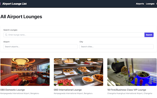 Airport Lounge List