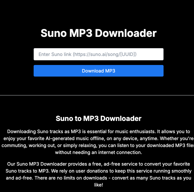 Suno MP3 Downloader