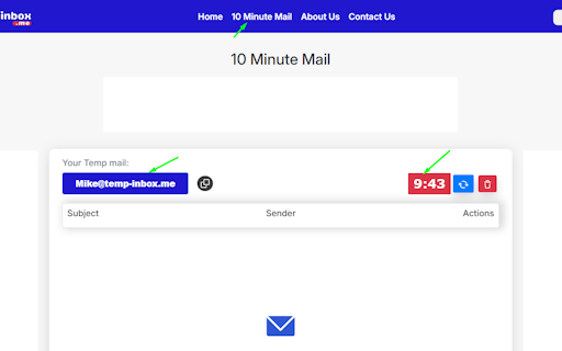 Temp inbox is a temporary email system