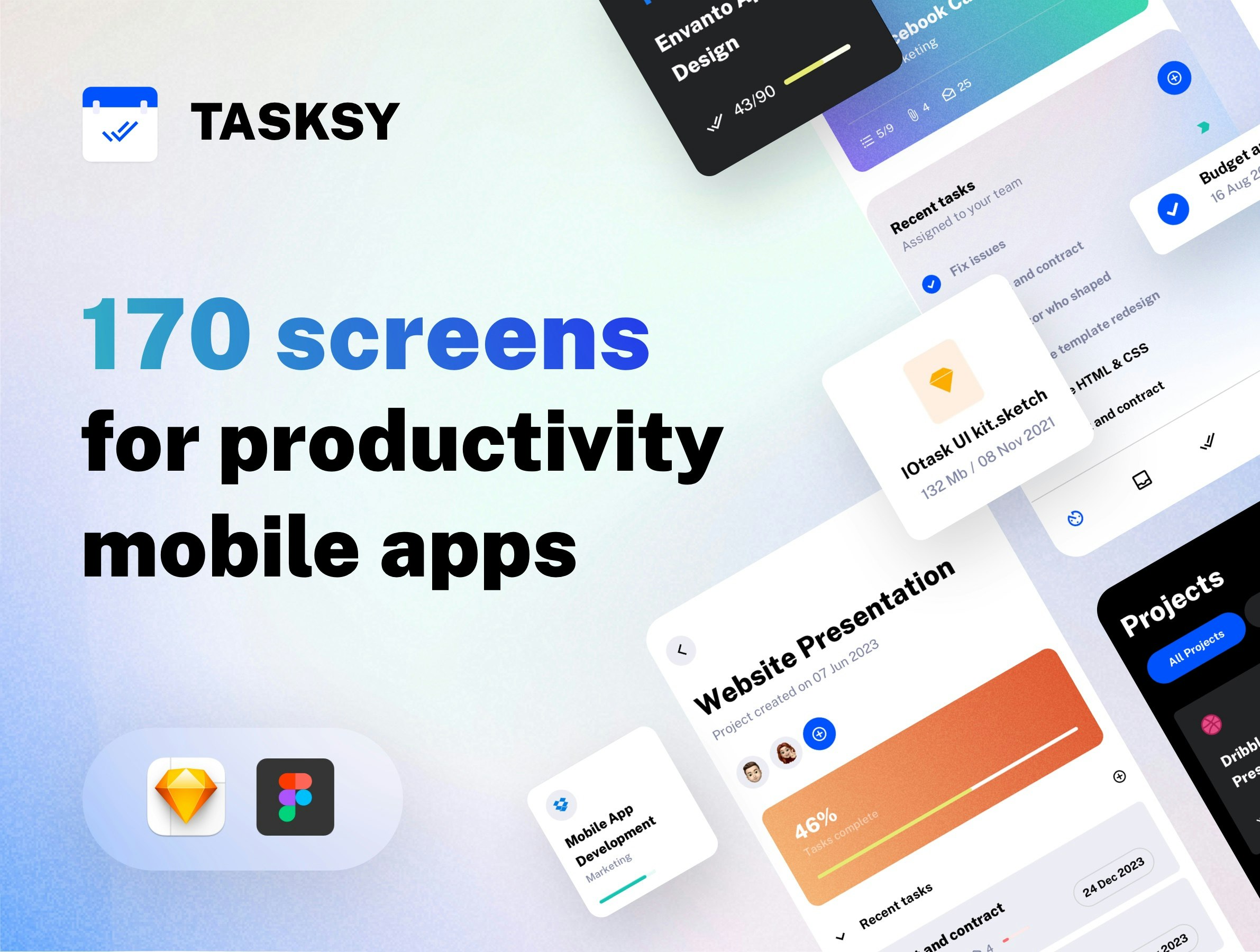 Tasksy Mobile UI Kit