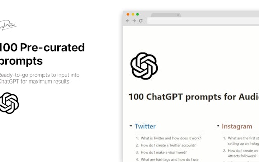 100 ChatGPT Audience Building Prompts