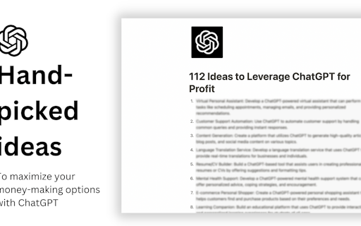 112 ChatGPT Business Ideas