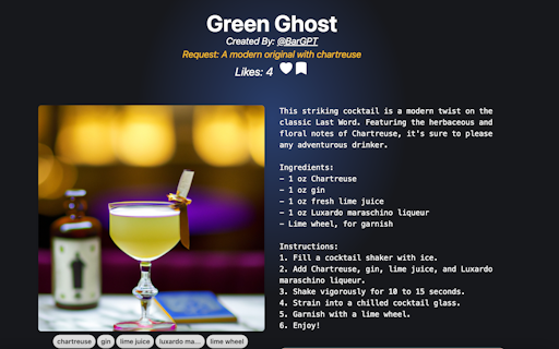 BarGPT AI-Powered Bartender