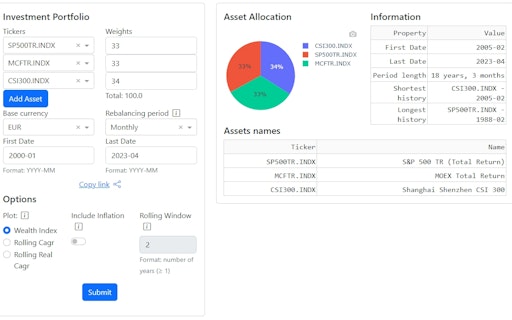 Okama Portfolio Analyzing Tools