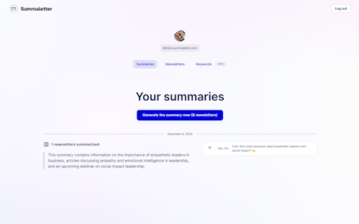SummaLetter - AI newsletter summarizer
