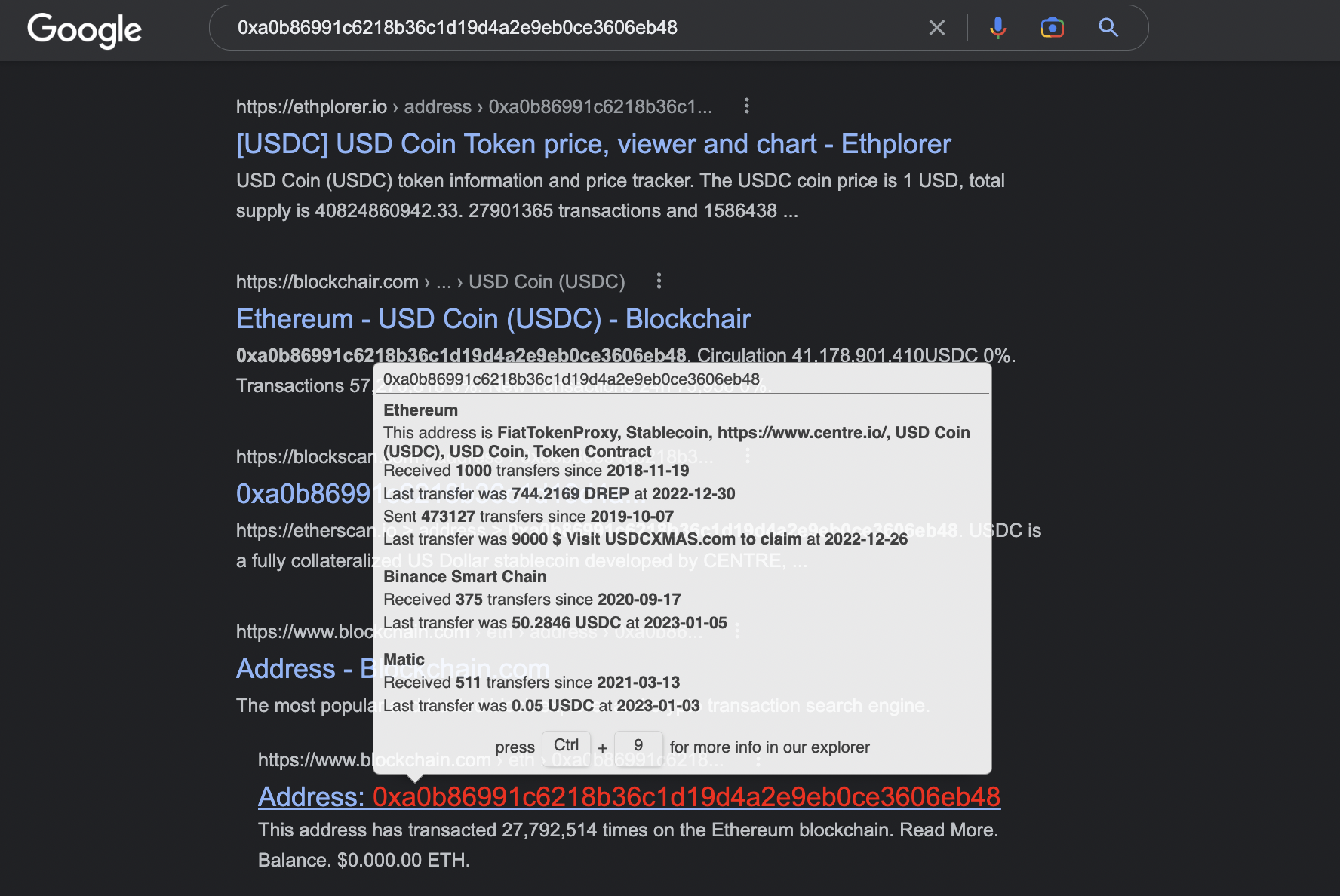 Blockchain Address Navigator