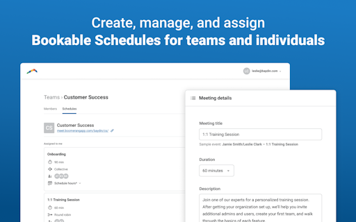 Boomerang Meeting Scheduling for Teams