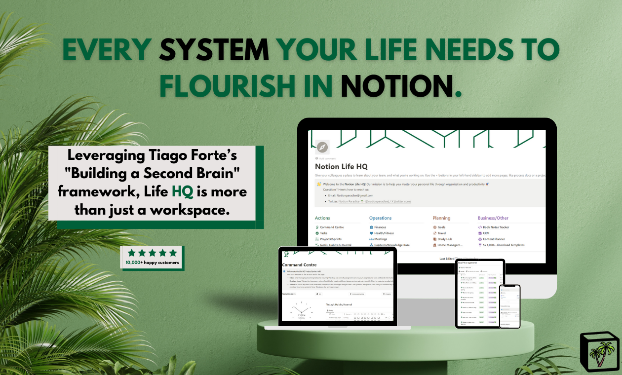 Notion Life HQ - Second Brain