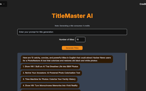 TitleMaster AI - Title Generator