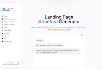 Landing Page Structure Generator