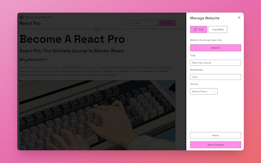 Website Builder for Gumroad Products