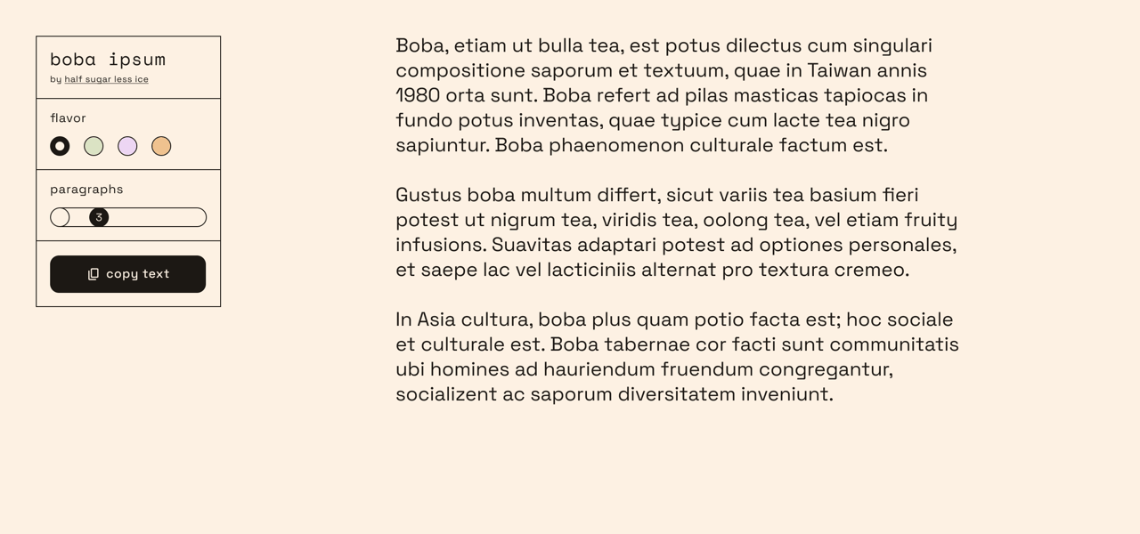 Boba Ipsum
