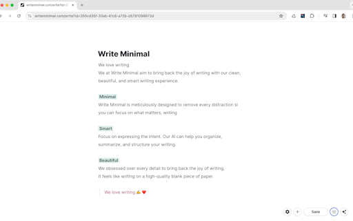 Write Minimal