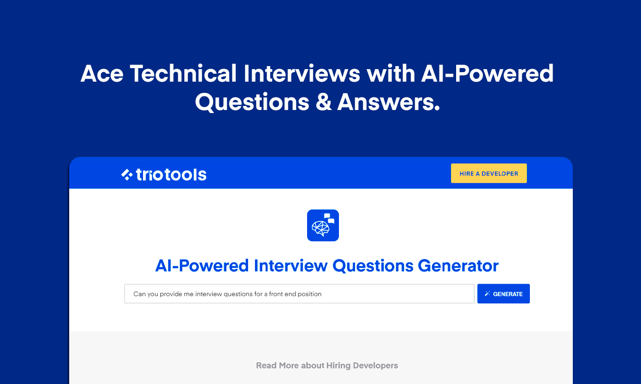 AI interview questions generator