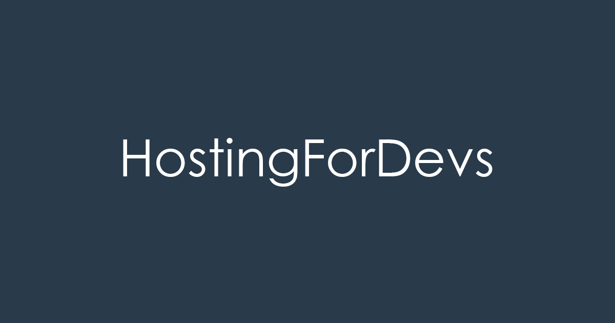 HostingForDevs.com