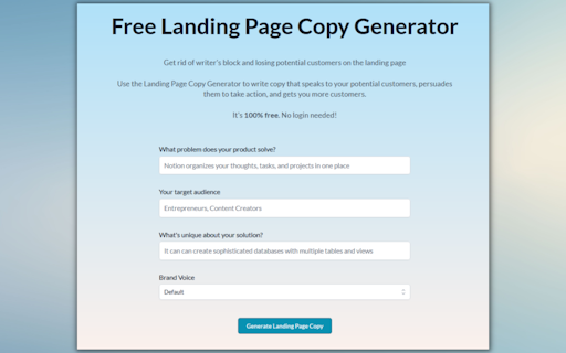 AI Landing Copy Generator