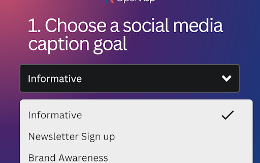 Canva x OpenRep AI Caption Generator