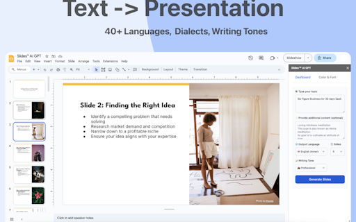 AI GPT for Google Slides