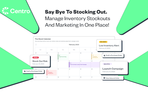 Centro Inventory Calendar