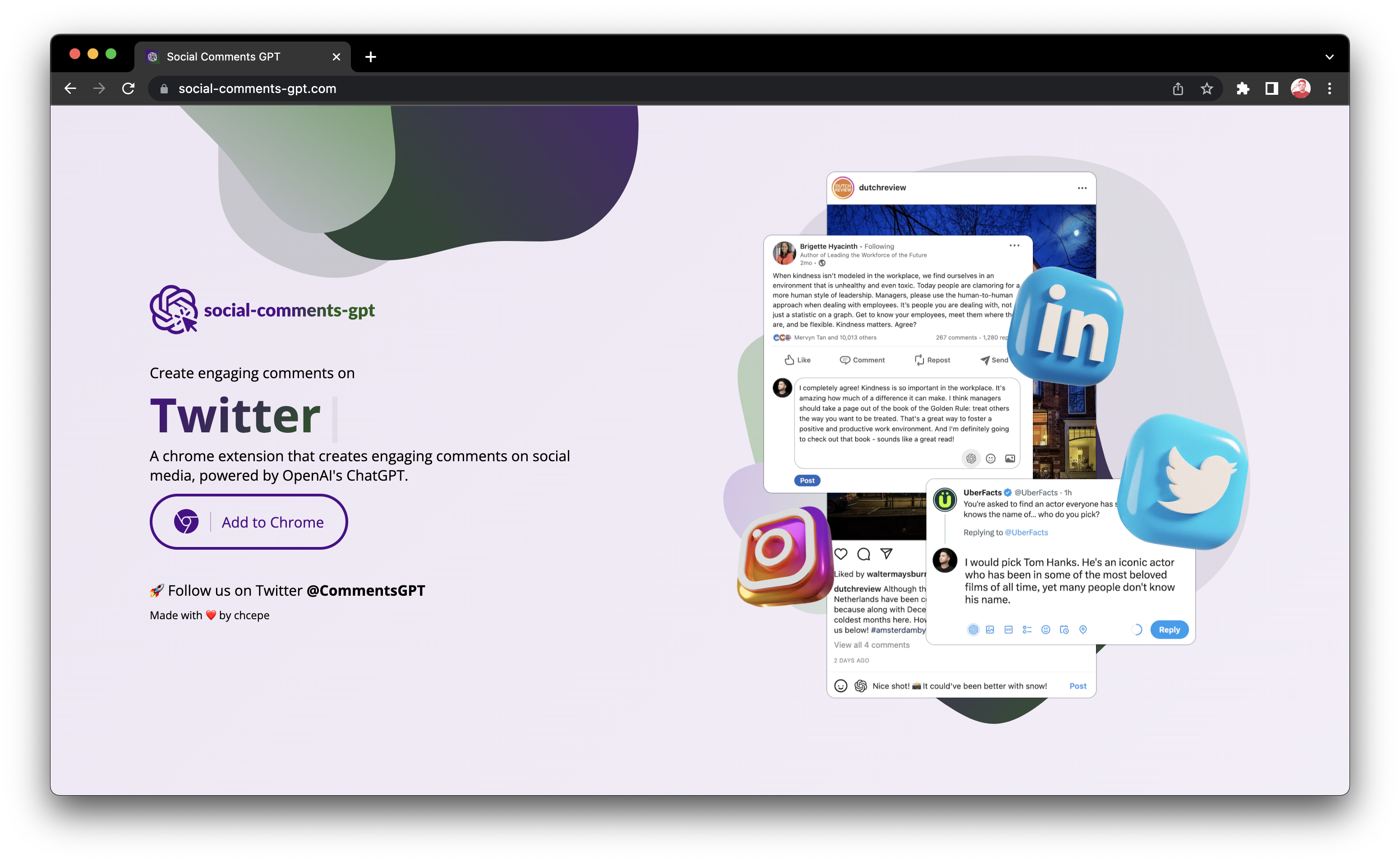 Social Comments GPT for Twitter