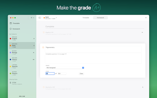 Subjects for Mac