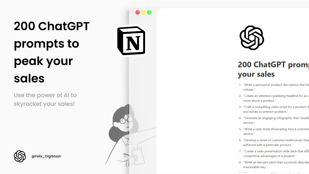 200 ChatGPT Prompts To Peak Your Sales