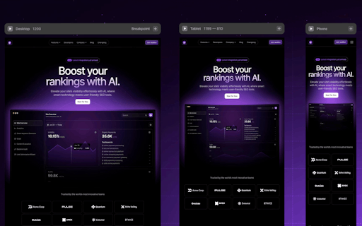 Free AI-themed site Kit Framer and Figma