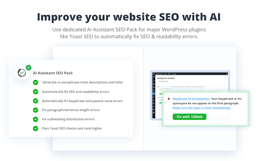 10Web AI Assistant for WordPress