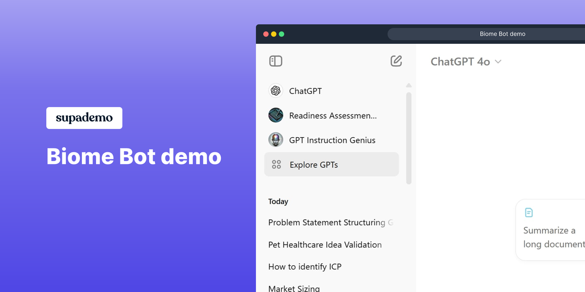 Biome Bot: Your AI Cofounder