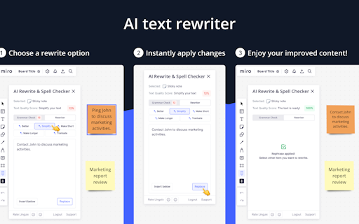 AI Rewrite & Spell Checker for Miro