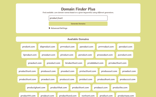 Domain Finder Plus
