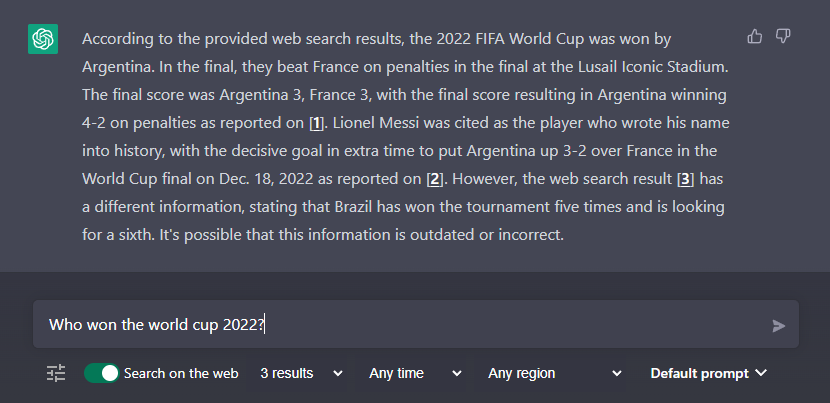 WebChatGPT: ChatGPT with internet access