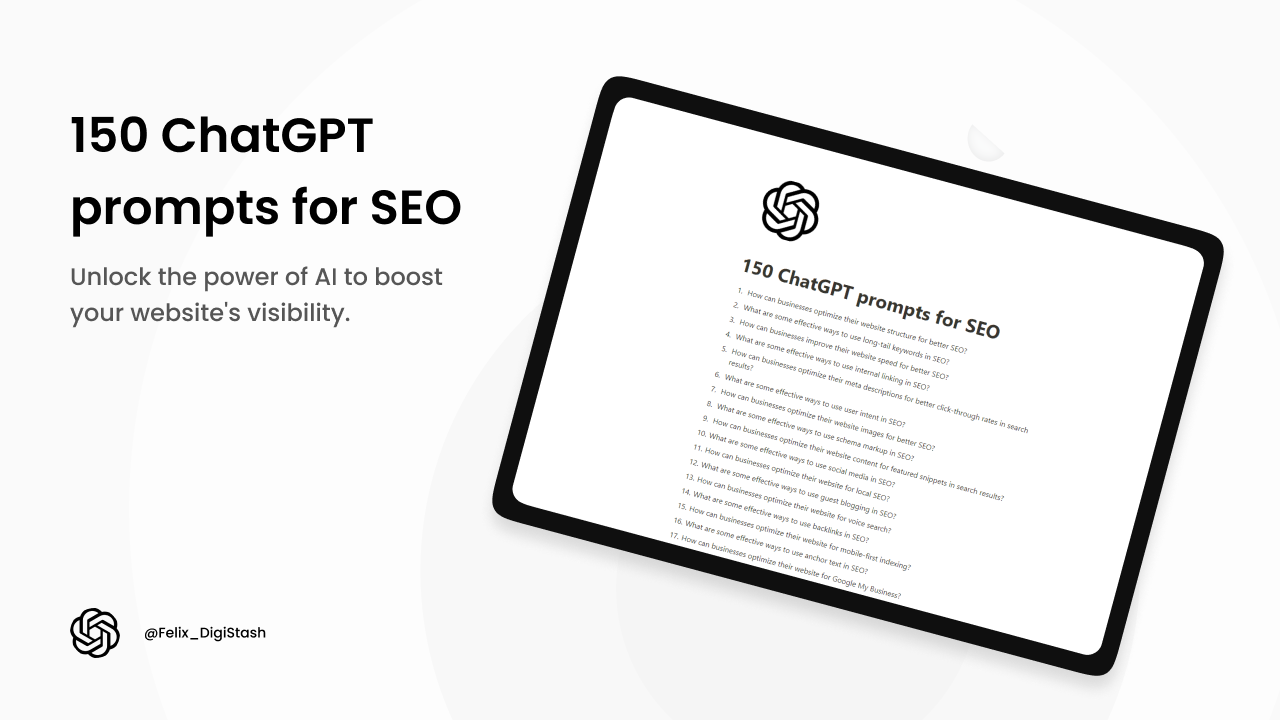 150 ChatGPT 4.0 SEO Prompts