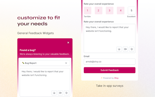 Feedback Widget by Olvy
