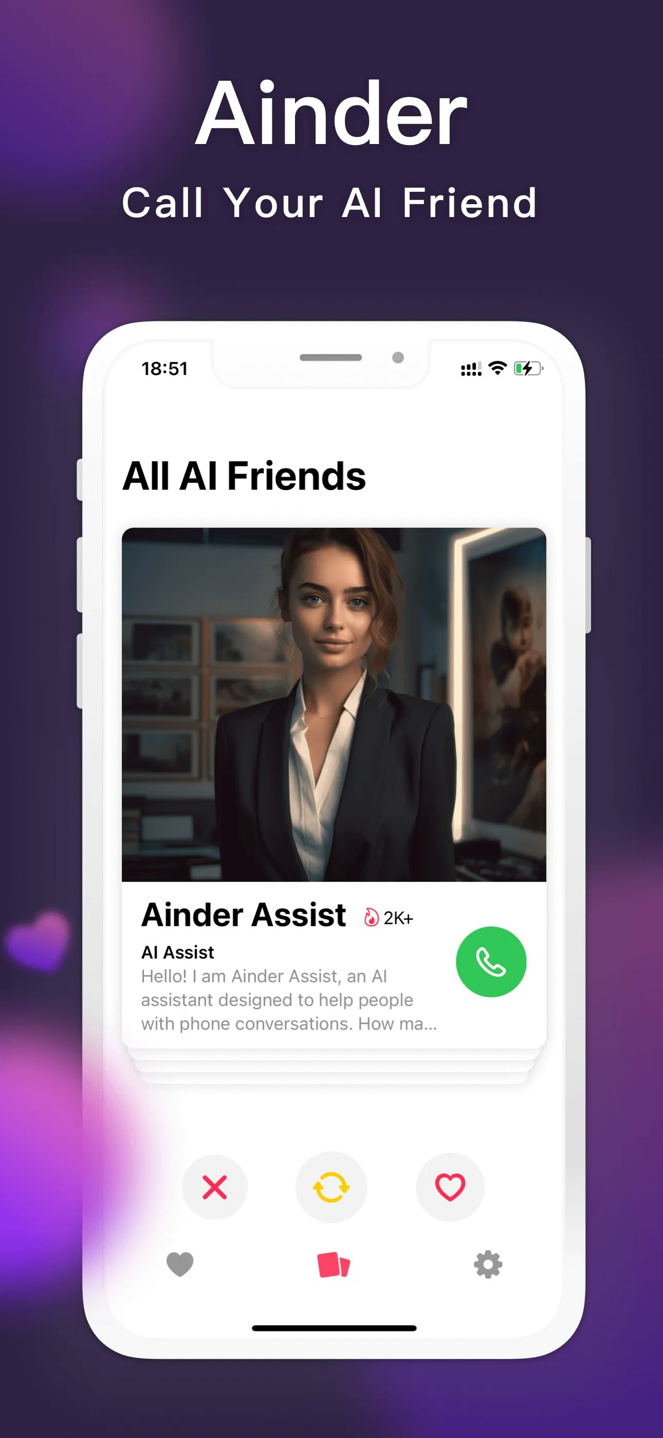 Ainder - Find AI Friends like Tinder