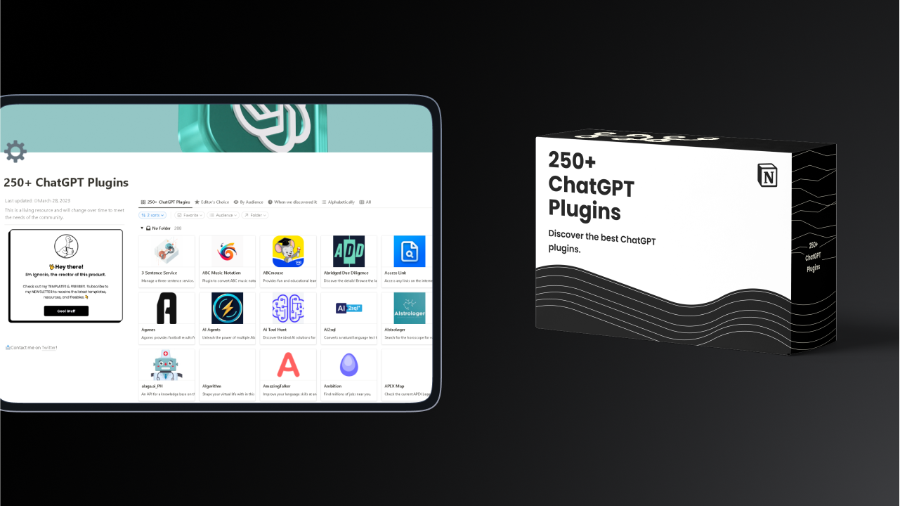 250+ ChatGPT Plugins