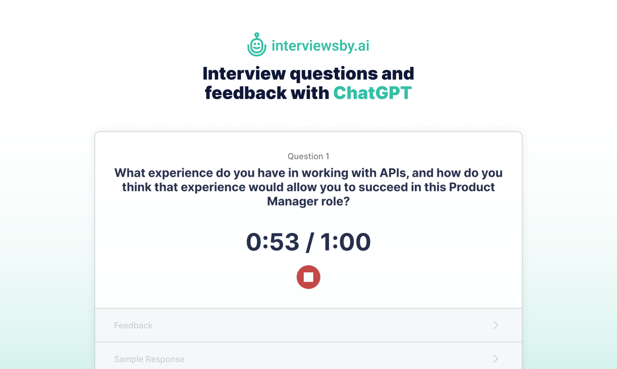 Interviews by AI
