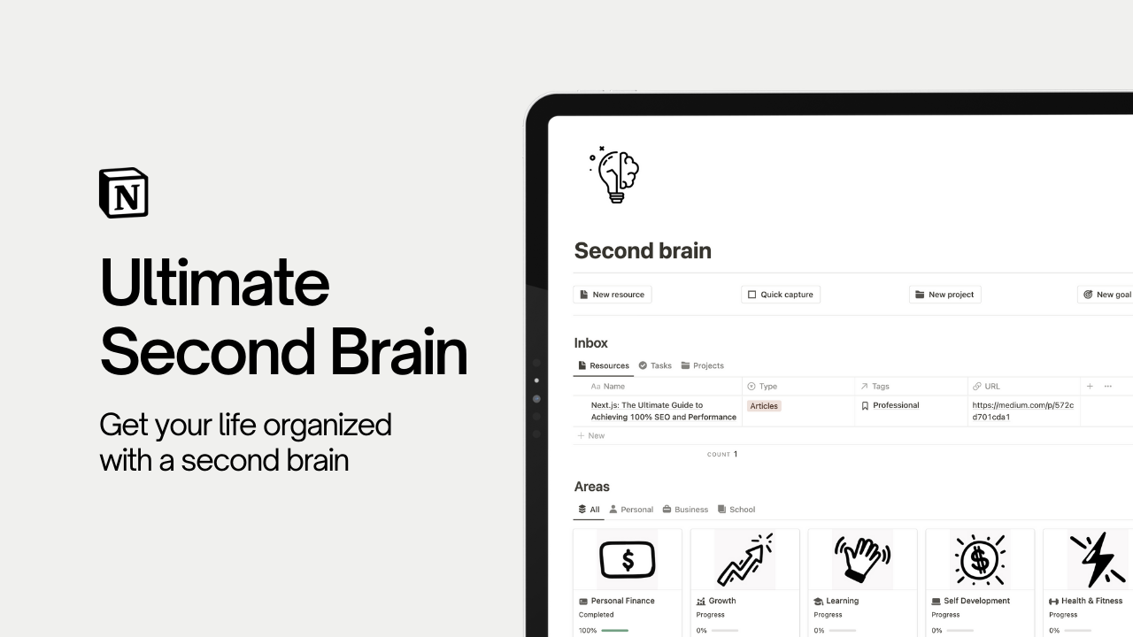 Notion Ultimate Second Brain