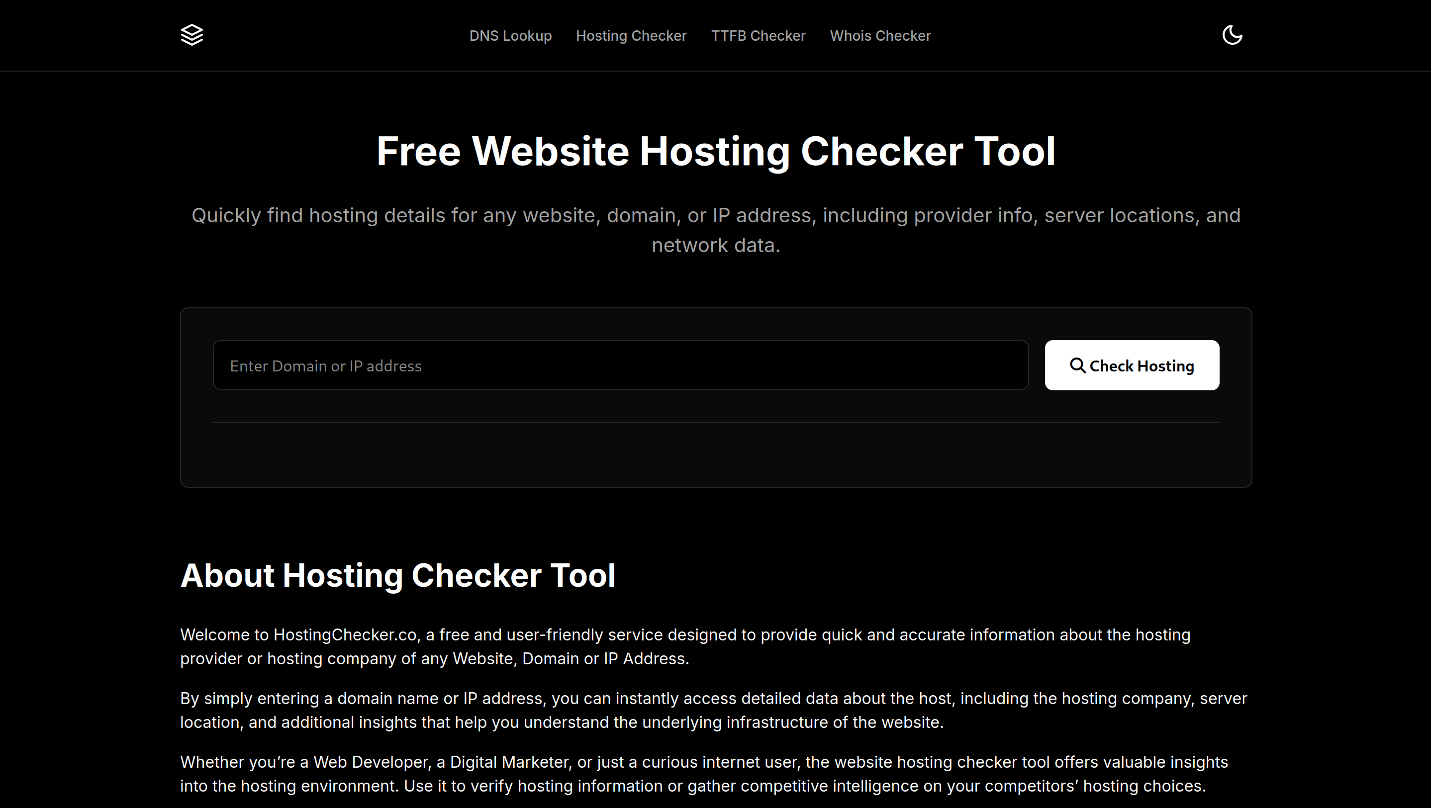 Hosting Checker