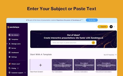 Sendsteps.ai: First AI Presentation Tool