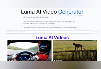 Free Luma AI Video Generator