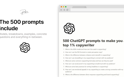 500 ChatGPT Copywriting Prompts Bundle