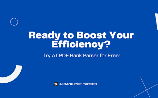 AI PDF bank statement parser