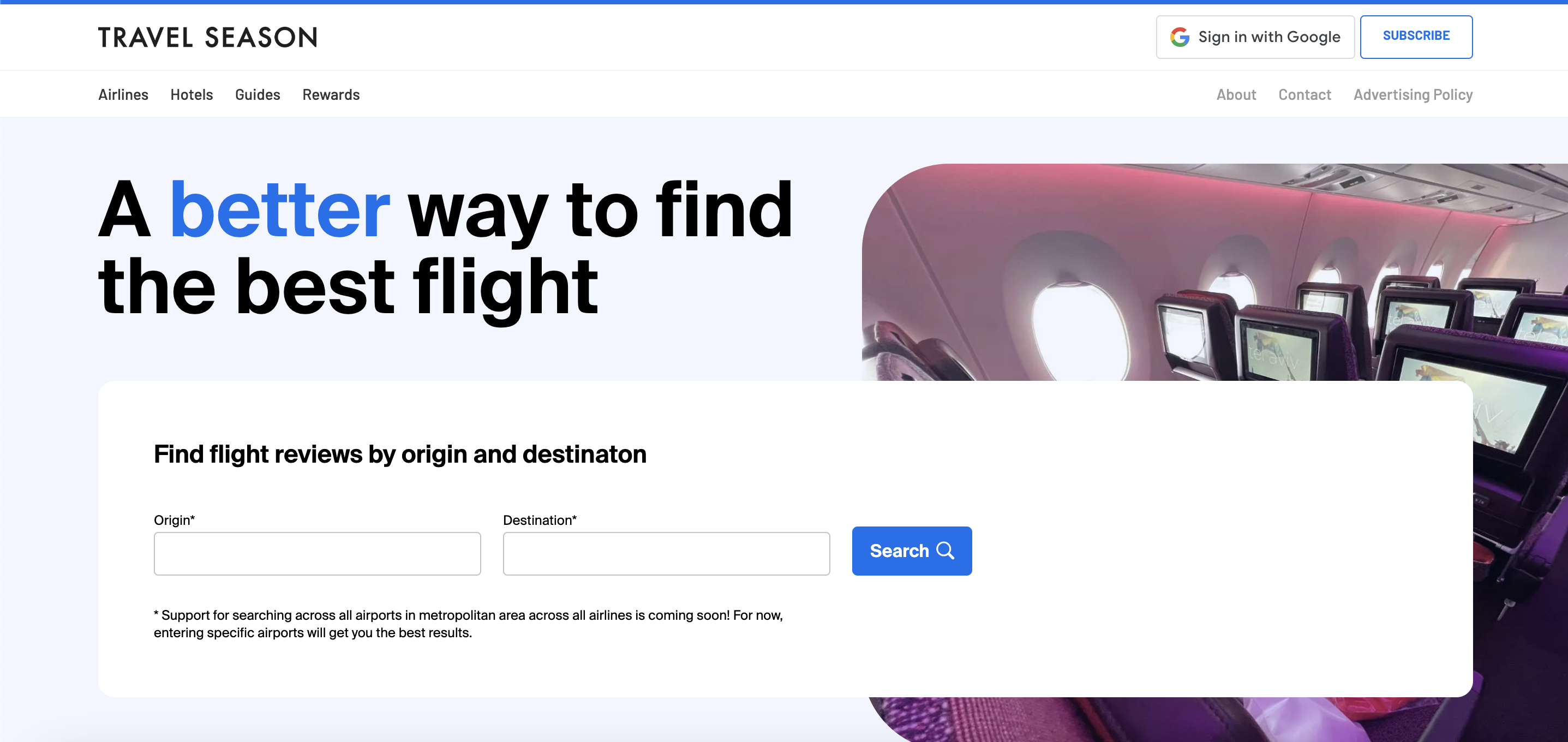 Travel Season Flight Reviews