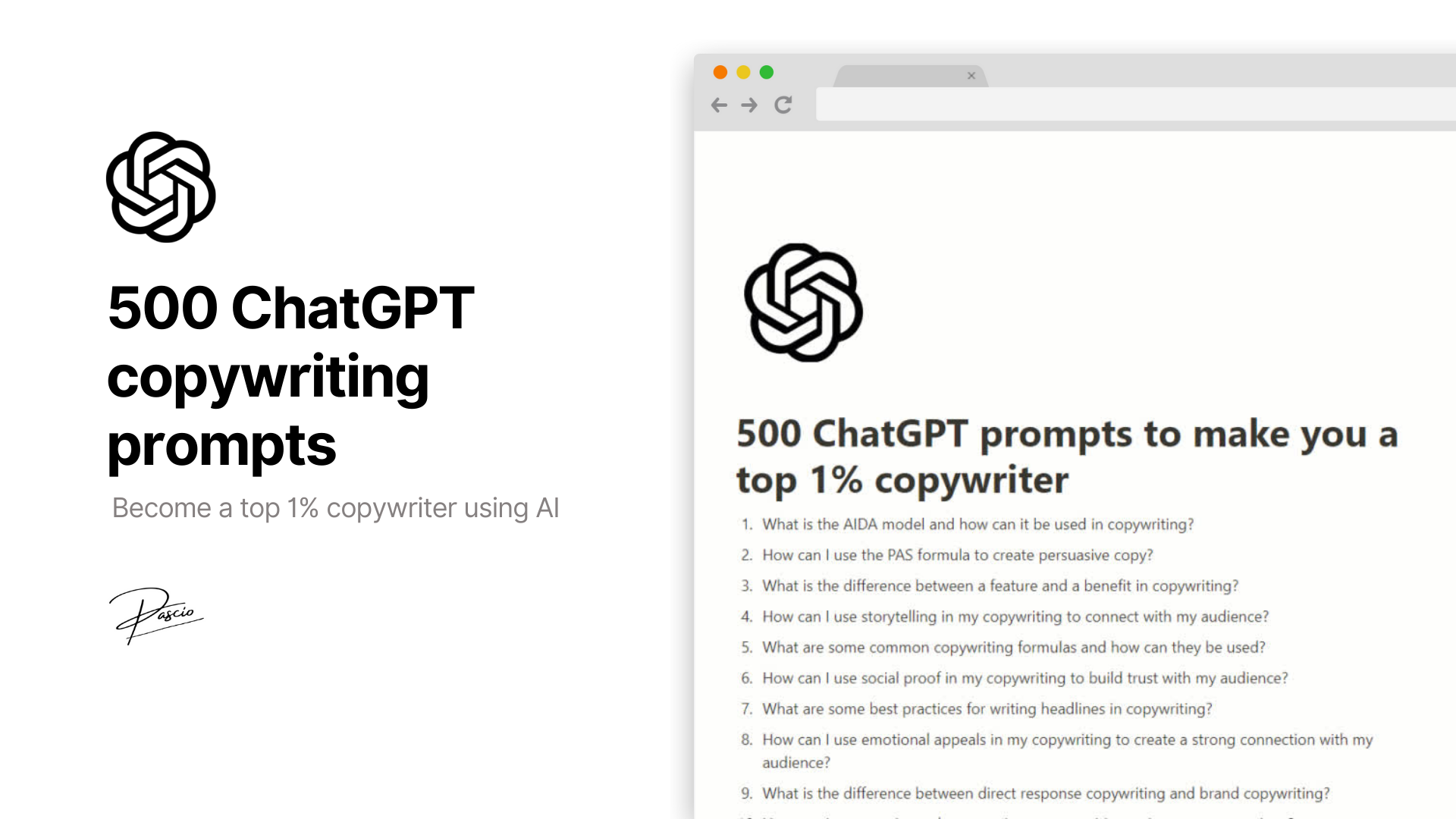 500 ChatGPT Copywriting Prompts Bundle