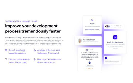 Horizon UI Landing Kit