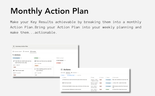 Moonshot OKR Notion Template